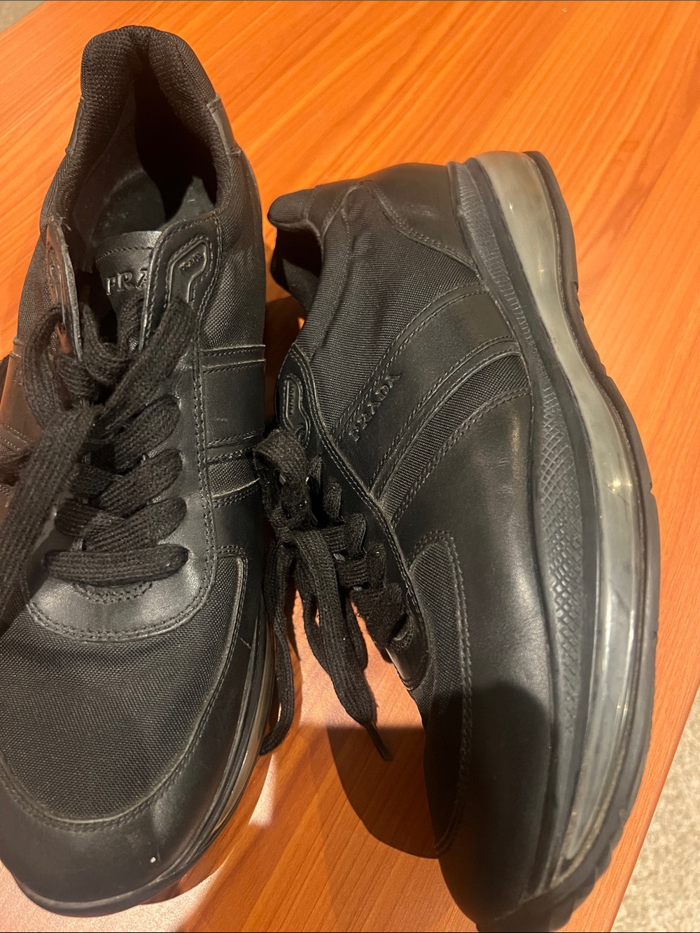 Prada Black Men’s Low-Top Athletic Sneakers - Picture 7 of 8